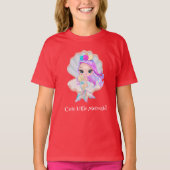 Schattigee kleine zeemeermin regenboog kleurrijke t-shirt (Voorkant)