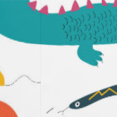 Schattigee kleurrijke Abstracte Dieren Kinder Patr Behang (Zoom)