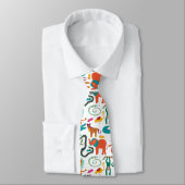 Schattigee kleurrijke Abstracte dieren Kinder Stropdas (Gebonden)