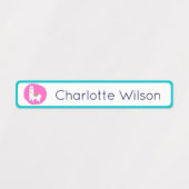 Schattigee Kleurrijke Alpaca Custom Name Labels Wa (Design 1)