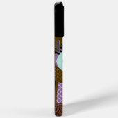 Schattigee Kleurrijke Aqua en Paarse Uil Case-Mate iPhone Case (Achterkant / Rechts)