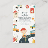Schattigee Kleurrijke Auto's Boy Baby shower Boeke Informatiekaartje (Voorkant)