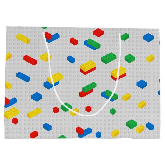 Schattigee Kleurrijke Bakstenen Bouwstenen Kinder Groot Cadeauzakje (Achterkant)