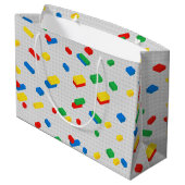 Schattigee Kleurrijke Bakstenen Bouwstenen Kinder  Groot Cadeauzakje (Achterkant Gekanteld)