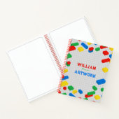 Schattigee Kleurrijke Bakstenen Bouwstenen Kinder  Notitieboek (Binnen)