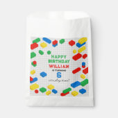 Schattigee Kleurrijke Bakstenen Bouwstenen Kindere Bedankzakje (Voorkant)