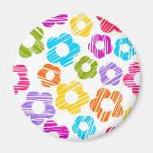 Schattigee kleurrijke bloem girly vrolijke bloemen magneet (Voorkant)