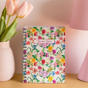 Schattigee Kleurrijke Bloemen Bloemen Bloemen Vrou Planner