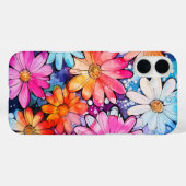 Schattigee Kleurrijke  Bloemenkunst Case-Mate iPhone Case (Achterkant (horizontaal))