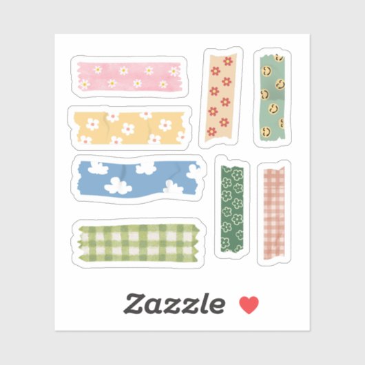 Schattigee kleurrijke bloemenpatroon tapes plakboe sticker (Vel)