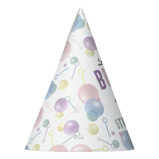 Schattigee Kleurrijke Bubble Kids Verjaardagsfeest Feesthoedjes (Links)