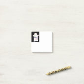 Schattigee Kleurrijke Cartoon Ghost met Tekst Noti Post-it® Notes (Op bureau)