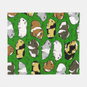 Schattigee kleurrijke cavia's fleece deken (Voorkant (Horizontaal))