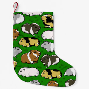 Schattigee kleurrijke cavia's kleine kerstsok