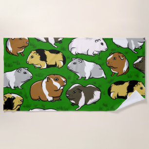 Schattigee kleurrijke cavia's strandlaken
