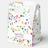 Schattigee Kleurrijke Confetti 1e Verjaardag Bedankdoosjes (Geopend)