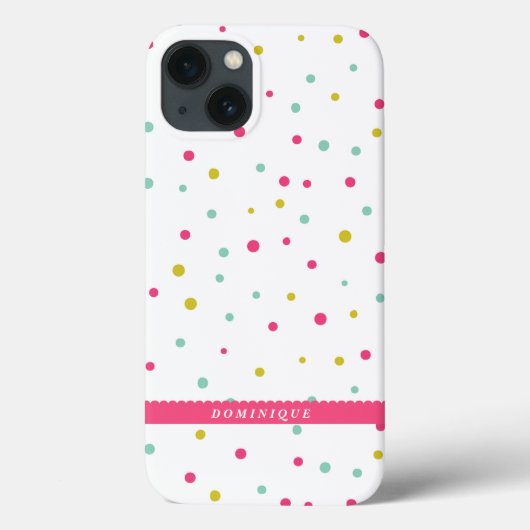 Schattigee Kleurrijke Confetti Stippen Patroon Gep Case-Mate iPhone Case (Achterkant)