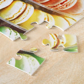 Schattigee kleurrijke dessert Franse Macaron Legpuzzel (Zijkant)