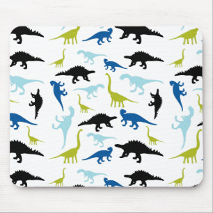 Schattigee kleurrijke dinosauruspatroon mousepad muismat
