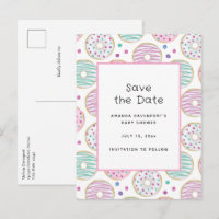 Schattigee kleurrijke donut patroon Baby shower