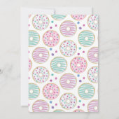 Schattigee kleurrijke donut patroon Baby shower Kaart (Achterkant)