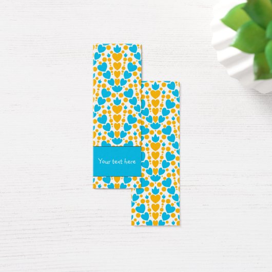 Schattigee kleurrijke doodle dot en hart design Bl Mini Visitekaartjes (Bureau)