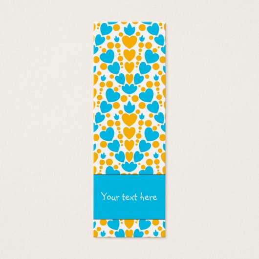 Schattigee kleurrijke doodle dot en hart design Bl Mini Visitekaartjes (Voorkant)