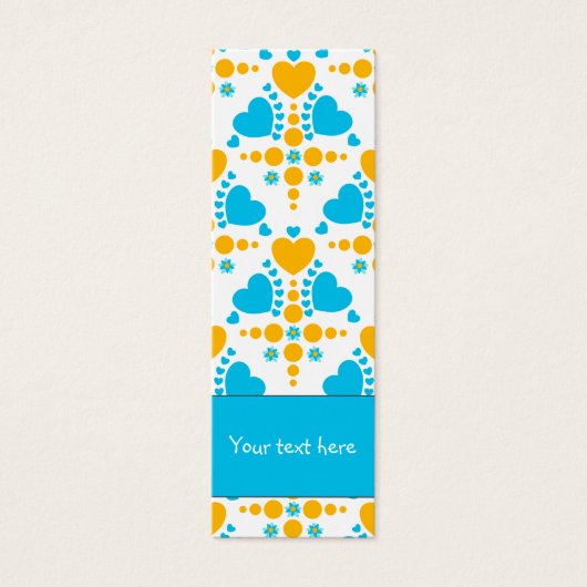 Schattigee kleurrijke doodle dot en hart design Bl Mini Visitekaartjes (Voorkant)