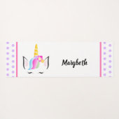 Schattigee kleurrijke eenhoorn kroonkop custom yogamat (Achterkant (horizontaal))