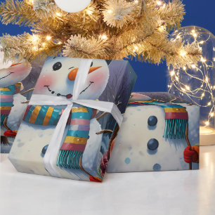 Schattigee Kleurrijke Feestelijke Kerstvakantie ve Cadeaupapier