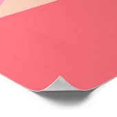 Schattigee Kleurrijke Geometrische Vorm Roze Oranj Poster (Hoek)