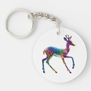 Schattigee Kleurrijke Giraffe Sleutelhanger