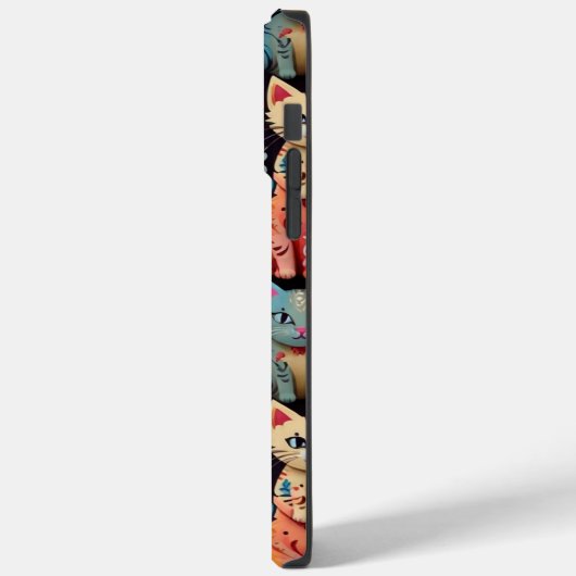 Schattigee kleurrijke grillige Kittens Case-Mate iPhone Case (Achterkant / Links)