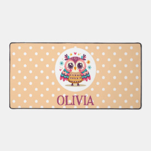 Schattigee kleurrijke grillige uil bureaumat