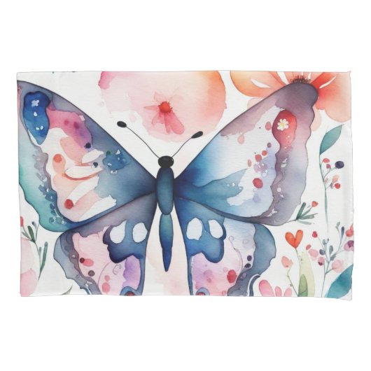 Schattigee kleurrijke insectenvlinder kussensloop (Voorkant)