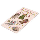 Schattigee Kleurrijke Kattenliefhebber Gevoel Graf Magneet (Linkerzijde)