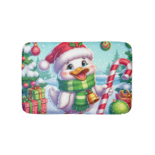 Schattigee Kleurrijke Kerst eend Badmat