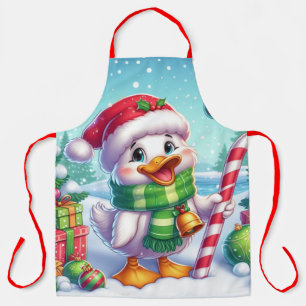 Schattigee Kleurrijke Kerst eend Schort
