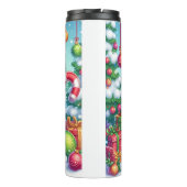 Schattigee Kleurrijke Kerst eend Thermosbeker (Achterkant)