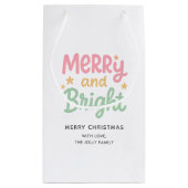 Schattigee kleurrijke kerstdagen klein cadeauzakje (Achterkant)