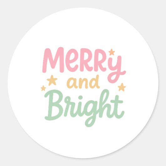 Schattigee kleurrijke kerstdagen ronde sticker (Voorkant)