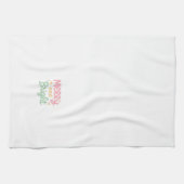 Schattigee kleurrijke kerstdagen theedoek (Horizontaal)