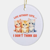 Schattigee kleurrijke Kittens - leven zonder katte Keramisch Ornament (Links)