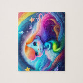 Schattigee Kleurrijke Kleine Zeemeermin Legpuzzel (Verticaal)