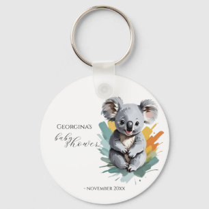 Schattigee Kleurrijke Koala Baby shower Favor Sleutelhanger
