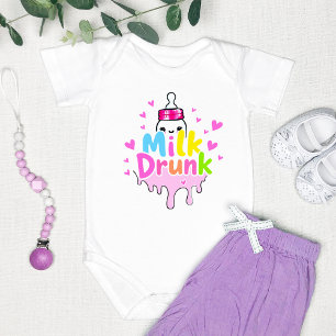 Schattigee kleurrijke "Milk Drink" Grappig Romper