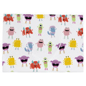 Schattigee kleurrijke monsters grappig Kinder kind Groot Cadeauzakje (Achterkant)