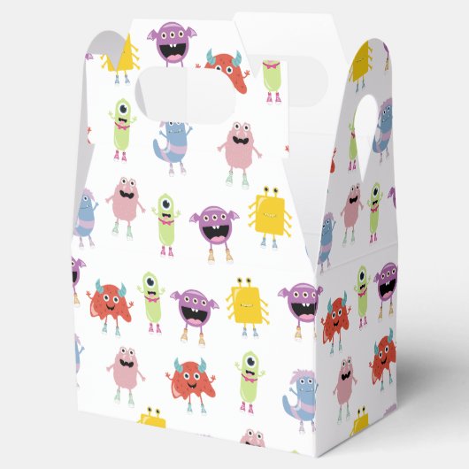 Schattigee kleurrijke monsters grappig Kinder patr Bedankdoosjes (Geopend)
