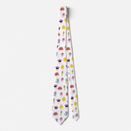 Schattigee kleurrijke monsters grappig Kinder patr Stropdas (Voorkant)