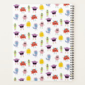 Schattigee Kleurrijke Monsters Grappige Kinder Pat Planner (Achterkant)